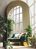 Arched Floor Mirror 41 in x 81 in Freestanding Full Body Mirror - Gold