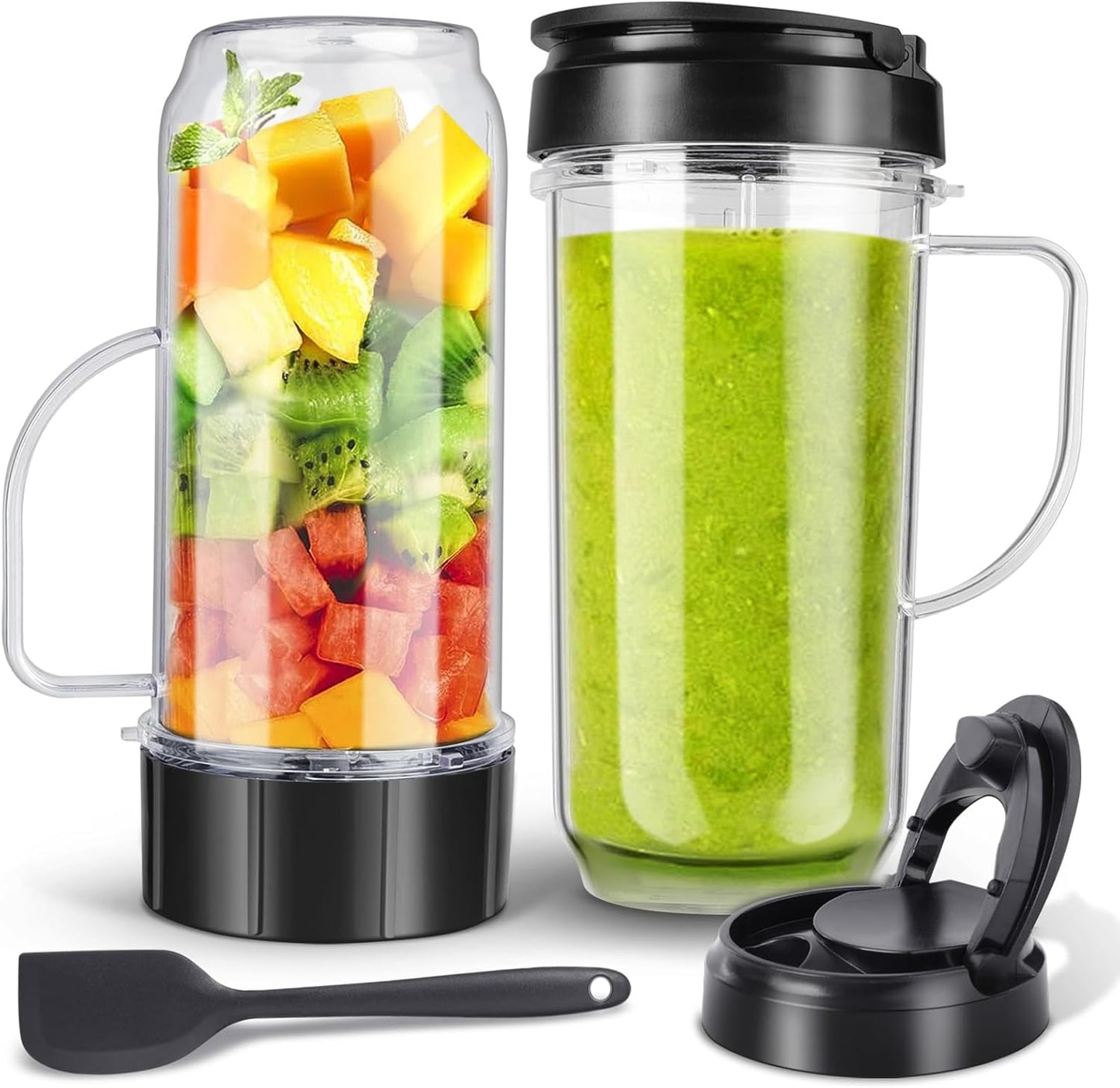 6pcs Magic Bullet Cups & Blades Set - To-Go Lids & More!