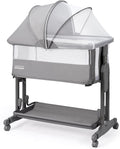 Baby Bassinet Bedside Sleeper 4-in-1 - Adjustable Tall Bedside Crib