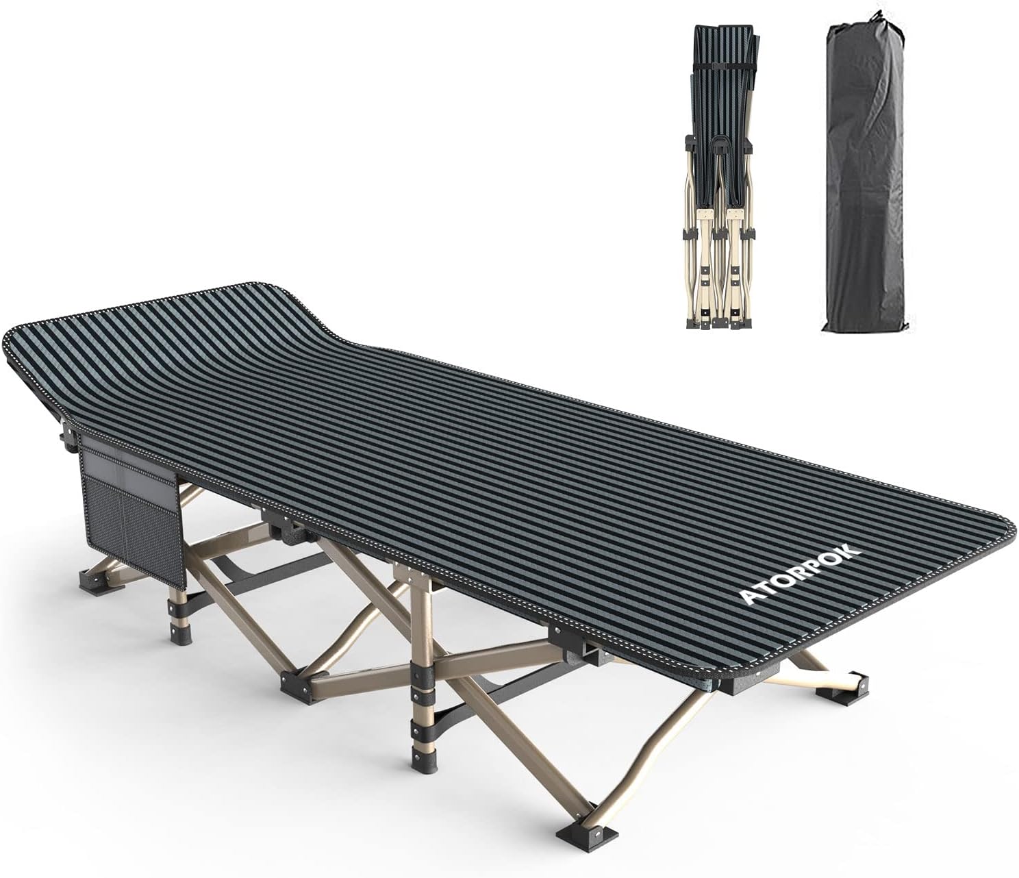 ATORPOK Camping Cot - Ultimate Comfort & Portability
