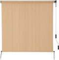 Outdoor Sunshade Roller Shades 8ft W x 8ft H - Cordless Privacy Screen