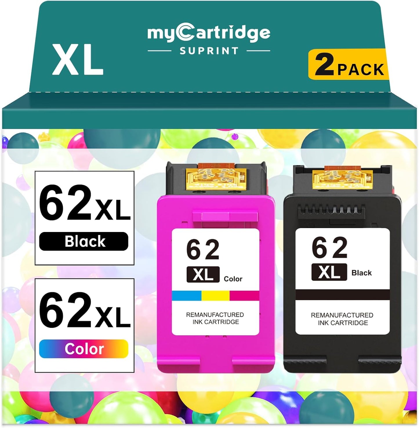 62XL Ink Cartridge Combo Pack for HP ENVY and OfficeJet Printers