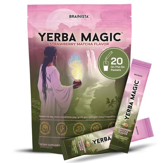Yerba Magic Strawberry Matcha Instant Tea for Clean Energy