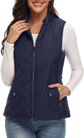 Xeoxarel Women's Quilted Vest with 4 Pockets - Lightweight Warmth