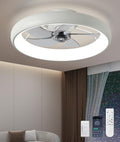 Ultra Low Profile Ceiling Fan with Light and Remote - Quiet 25 dB