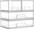 Vtopmart Stackable Storage Drawers Set of 4 - Clear Organizer Bins