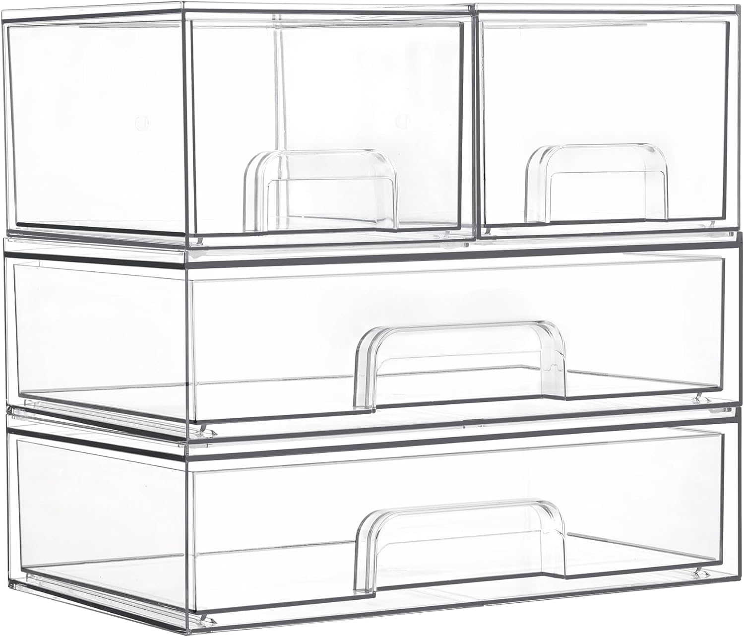 Vtopmart Stackable Storage Drawers Set of 4 for Home Organization