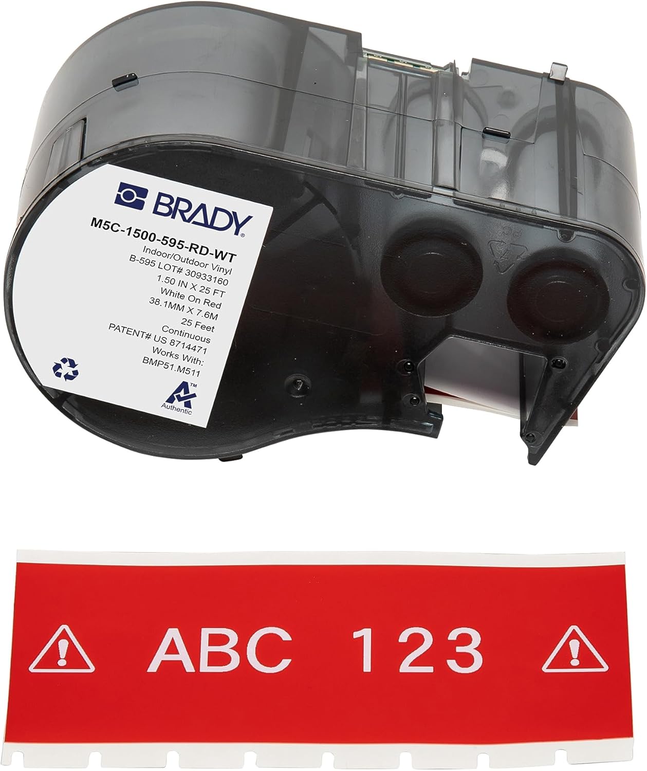 Brady Authentic All-Weather Vinyl Labels for Industrial Use