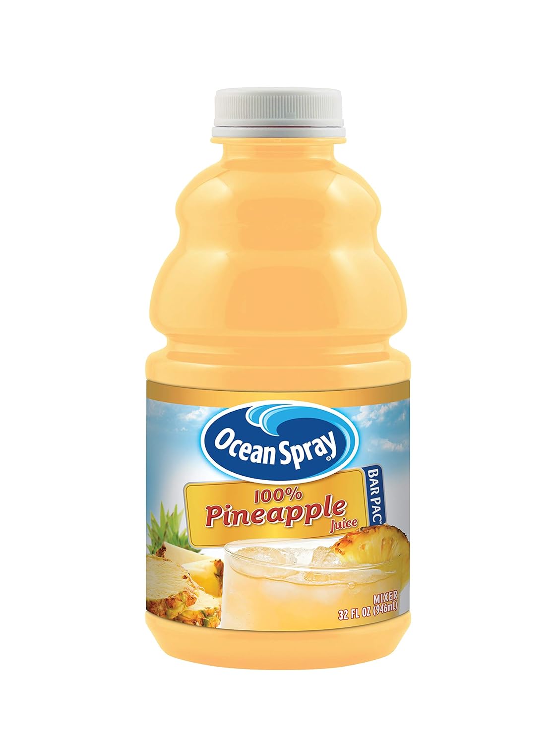 Ocean Spray BarPac Mixer Bottle 100% Pineapple 32 Ounce Pack