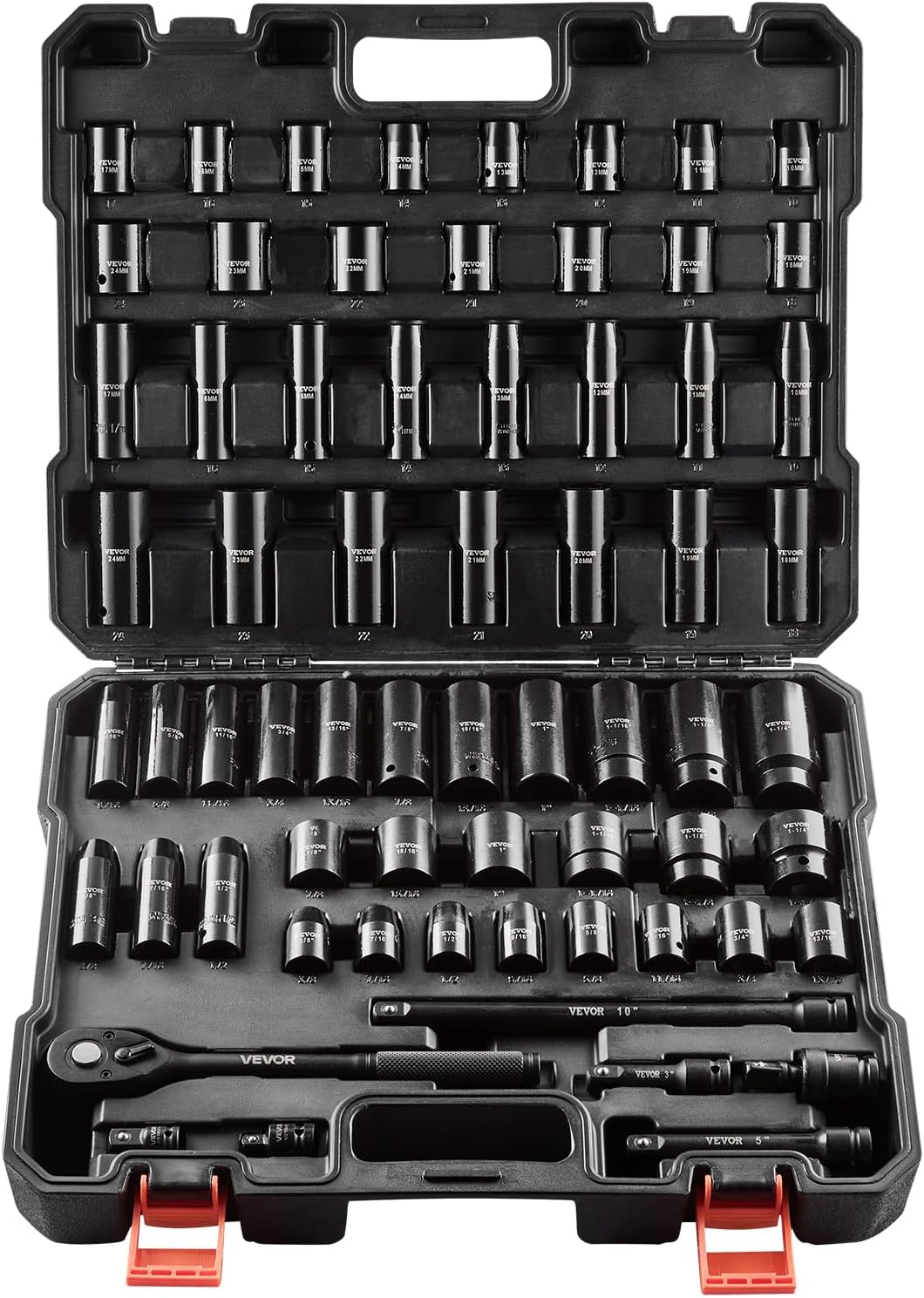 VEVOR 1/2 Drive Impact Socket Set for Auto Repair and More