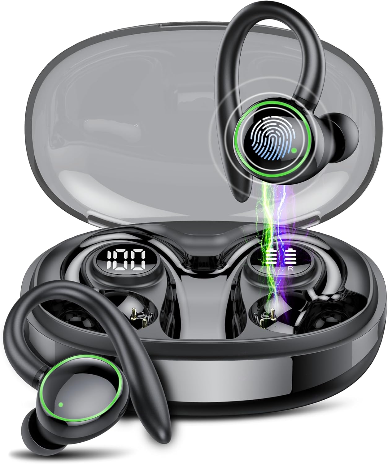 Wireless Earbuds with Bluetooth 5.4 and Noise Cancelling Mic
