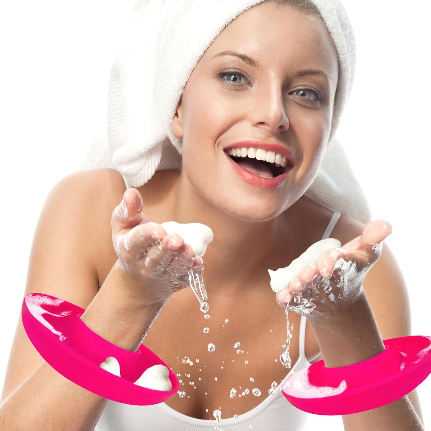 Stay Dry While Washing - Pink Face Wash Wristbands - BaR-K