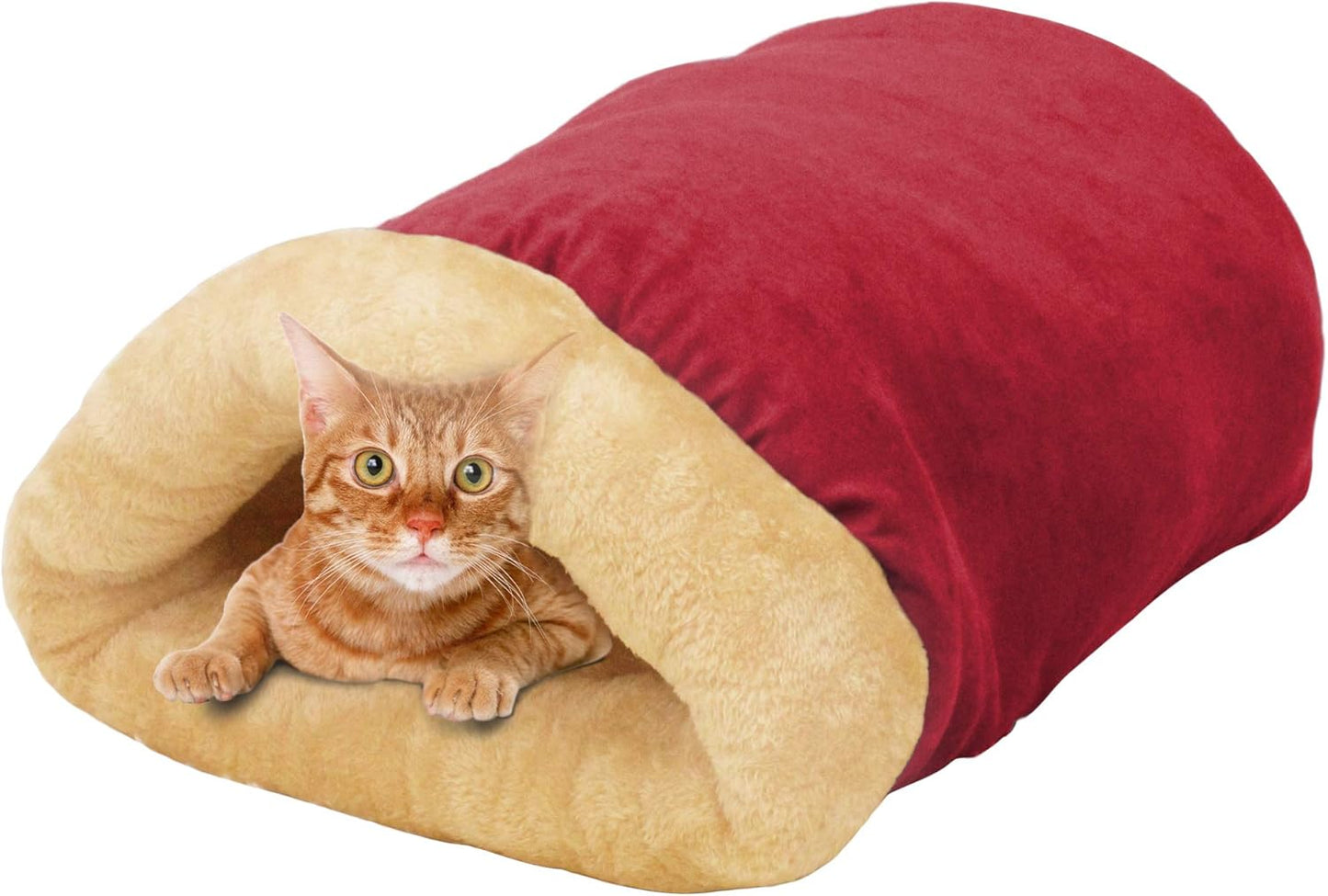 4 in 1 Self Warming Burrow Cat Bed for Cozy Pet Hideaway