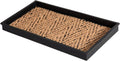 Heavy Duty Waterproof Rubber Shoe Storage Mat with Coir Insert - Fits