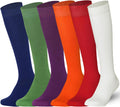 Knee High Socks for Women Men Combed Cotton Seamless Toe - Tall