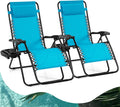 Zero Gravity Lounge Chairs Adjustable Folding Recliner Set of 2