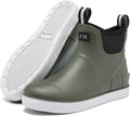 Women's Deck Boots Waterproof Ankle Rain Boots - Anti-Slip Grip