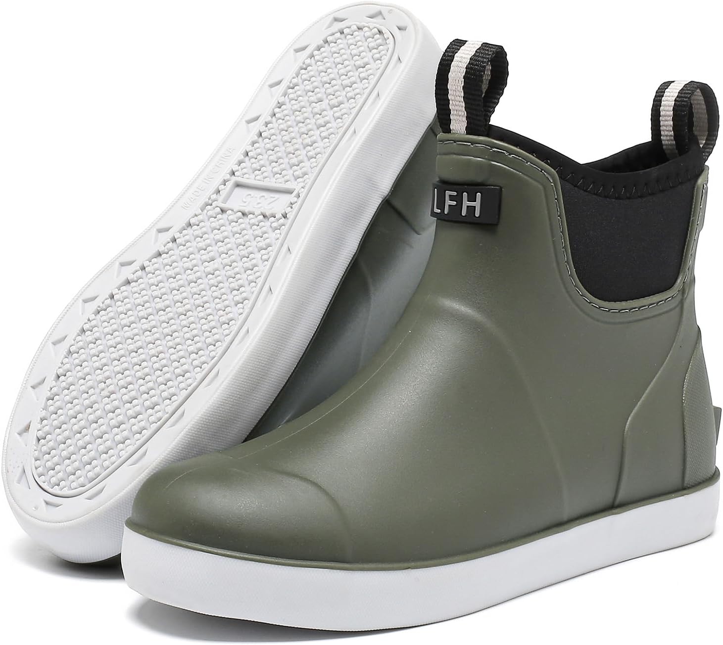 Women's Deck Boots - Waterproof Ankle Rain Boots for Outdoors