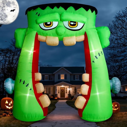 10FT Halloween Inflatables Frankenstein Archway for Spooky Fun