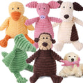 Stuffed Squeaky Dog Toys 5-Pack Assortment - Value Plush Bundle