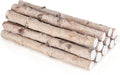 12 Pack Birch Logs for Fireplace Decorative - Natural Rustic Decor