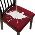 Waterproof Seat Cushion Covers 6 PCS Wine Red - Stretch Jacquard