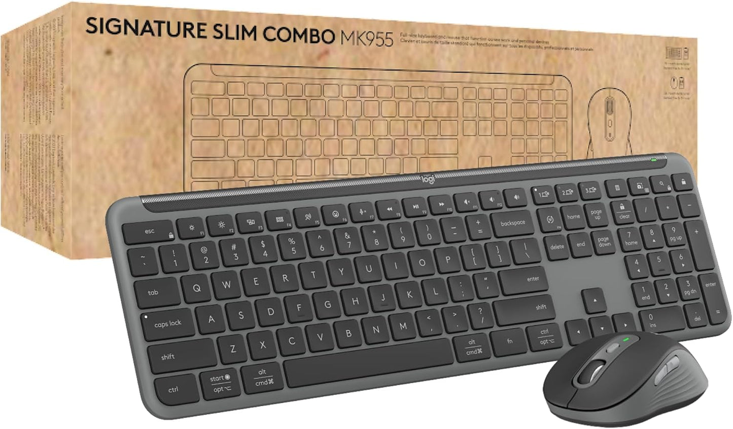 Logitech Signature Slim MK955 Wireless Keyboard and Mouse Combo