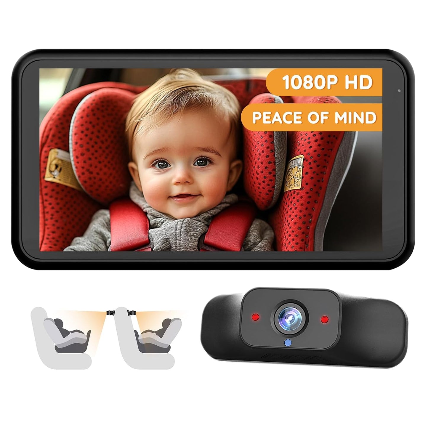 Babyvue 1080P HD Baby Car Camera with 3X Zoom
