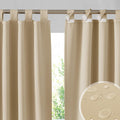 RYB HOME Outdoor Curtains Waterproof 2 Panels - Privacy Blackout Beige