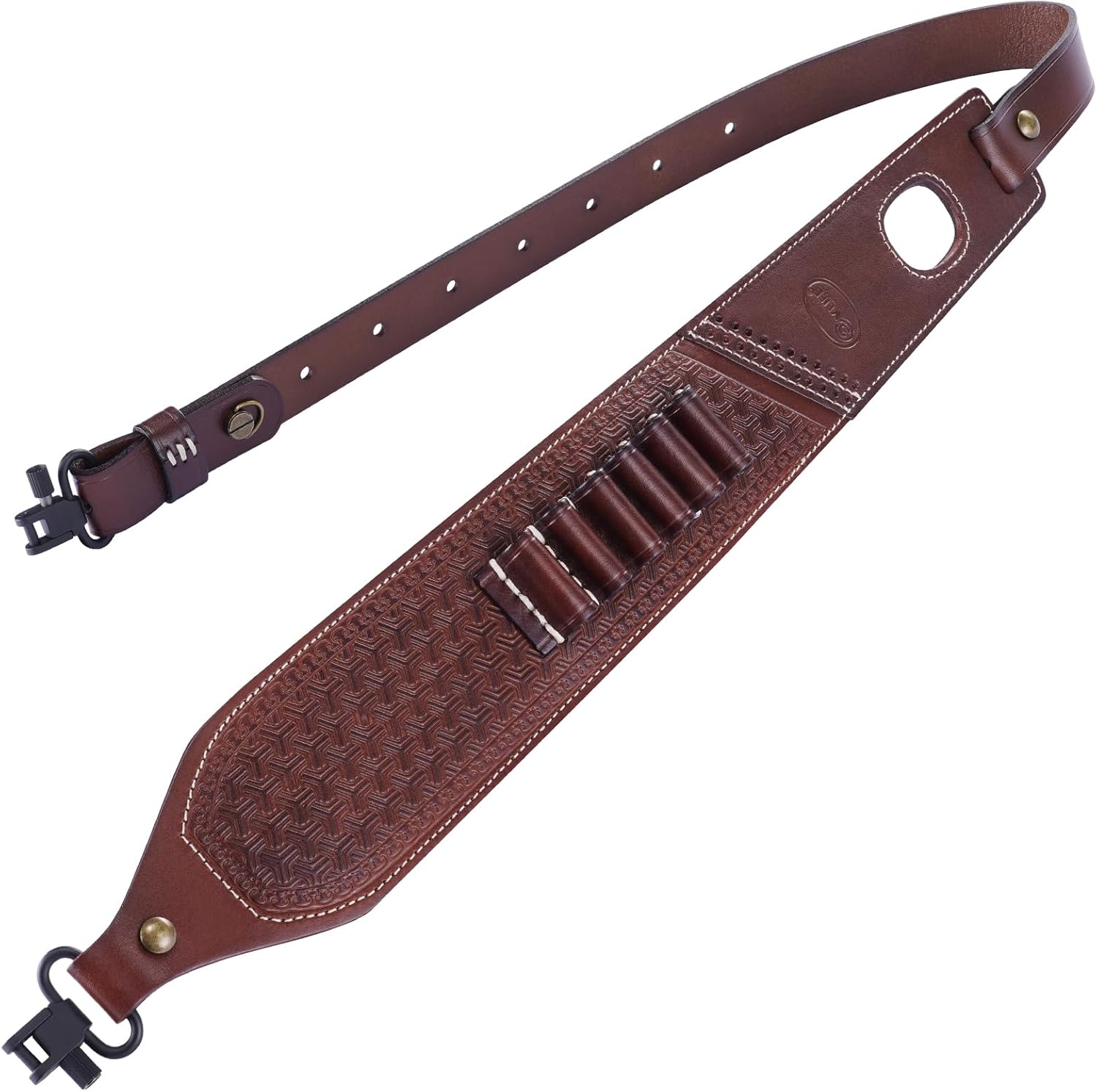 CVLIFE Leather Rifle Sling with Ammo Holder for Comfort and Style