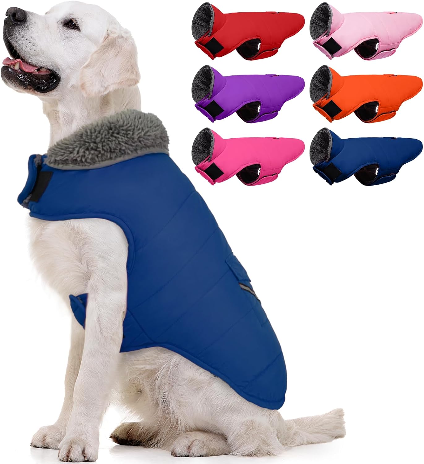 MIGOHI Warm Dog Winter Coat - Reflective Windproof Fleece Vest