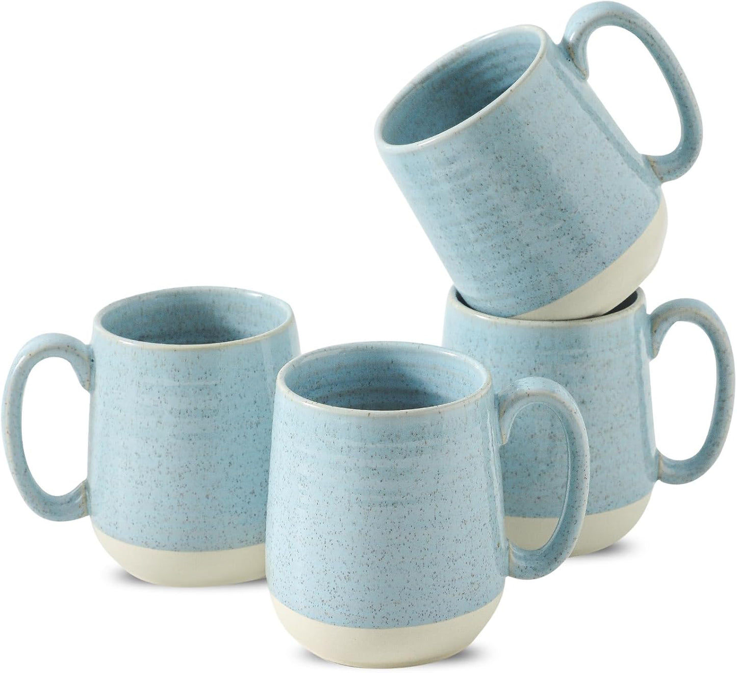 Hasense Ceramic Coffee Mugs Set of 4 for Modern Beverage Enjoyment