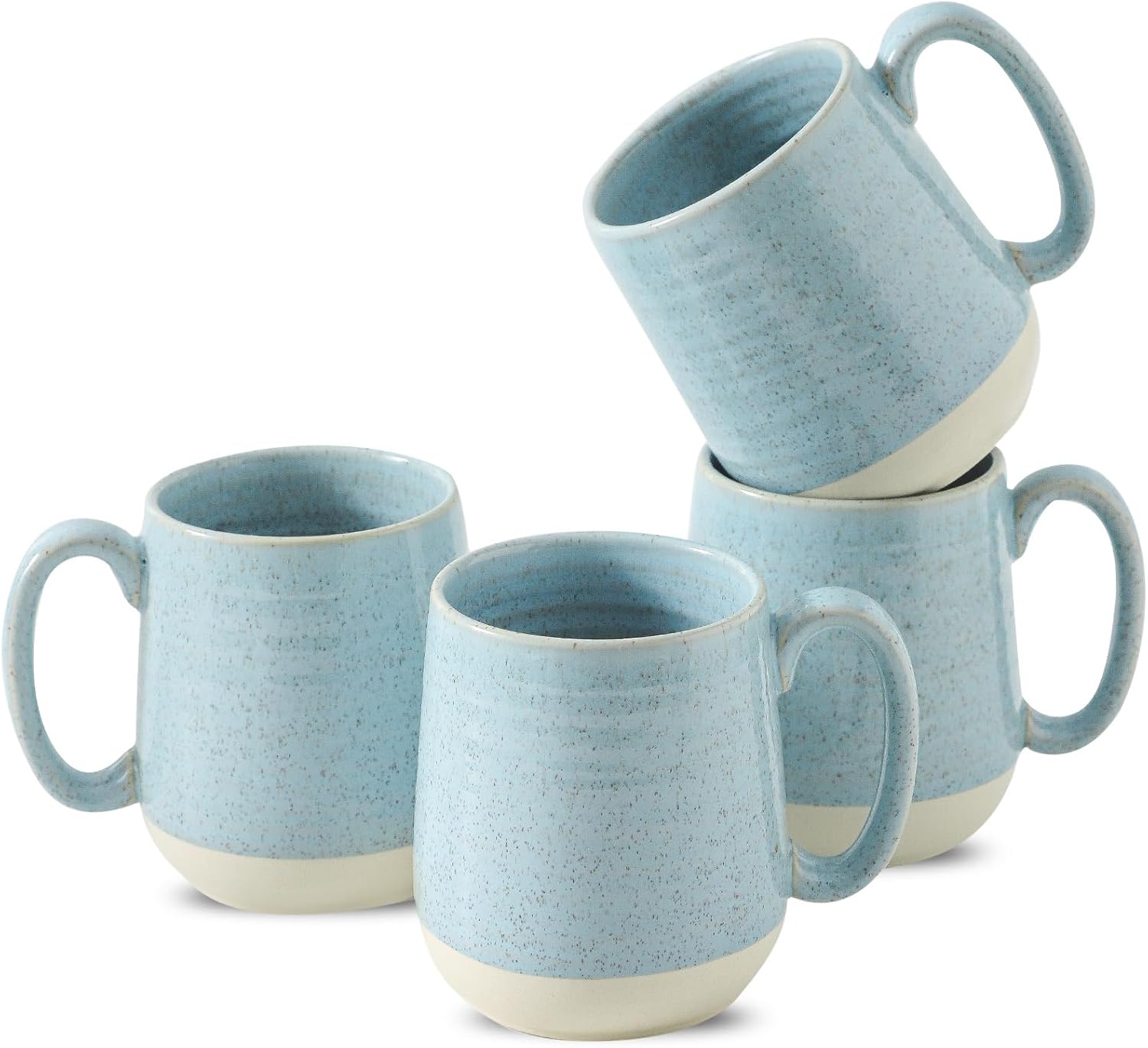 Hasense Ceramic Coffee Mugs Set of 4 for Modern Beverage Enjoyment