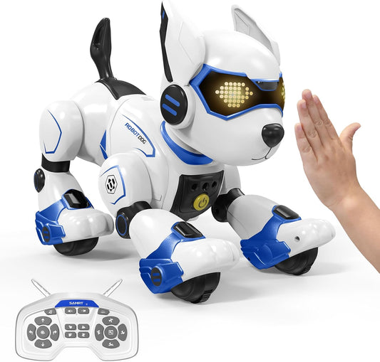 Interactive Smart RC Robot Dog Toy for Boys, Music Dancing Puppy - Ages 4-10