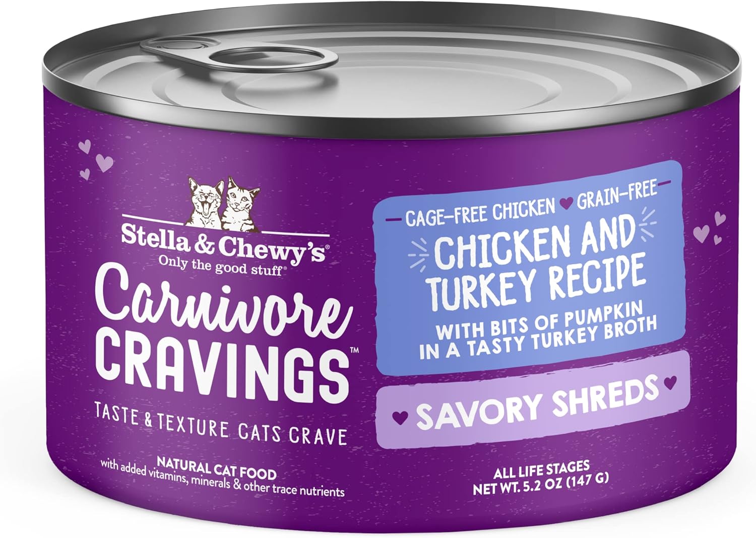 Stella & Chewy's Savory Shreds Wet Cat Food for Picky Eaters