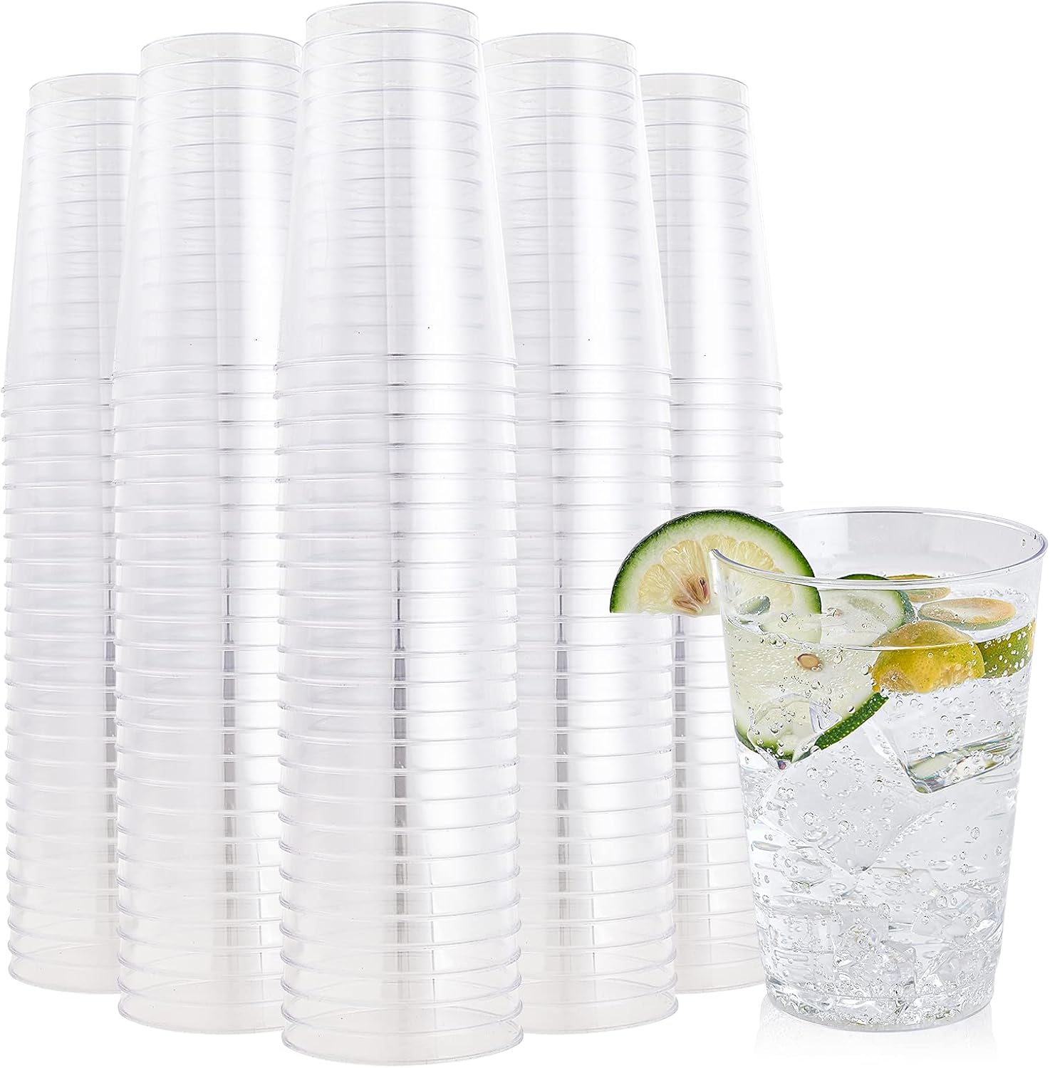 FOCUSLINE 200 Pack 12 oz Clear Plastic Cups for Any Occasion