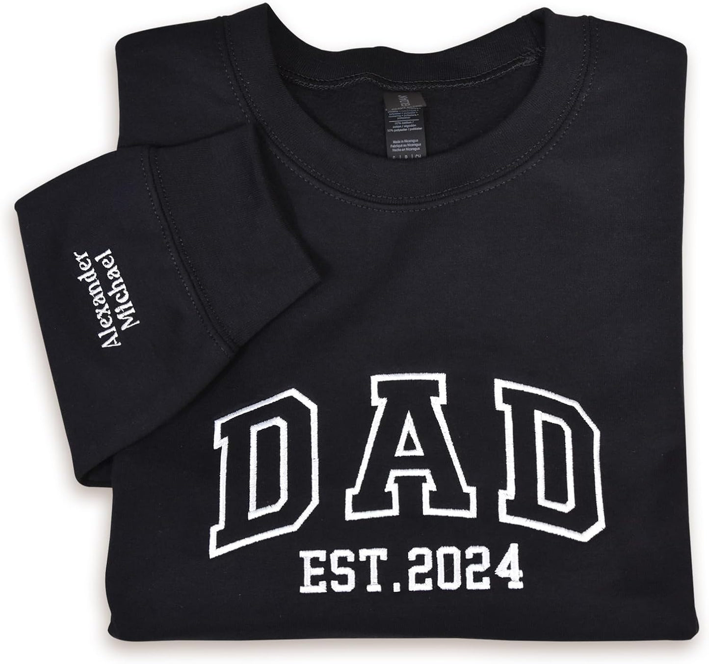 Personalized Embroidered Mama Dad Hoodie by CAOMP