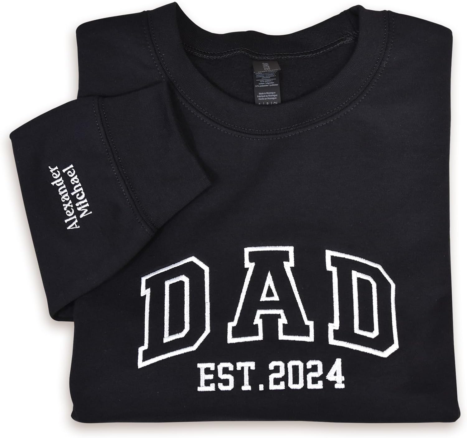 Personalized Embroidered Mama Dad Hoodie by CAOMP