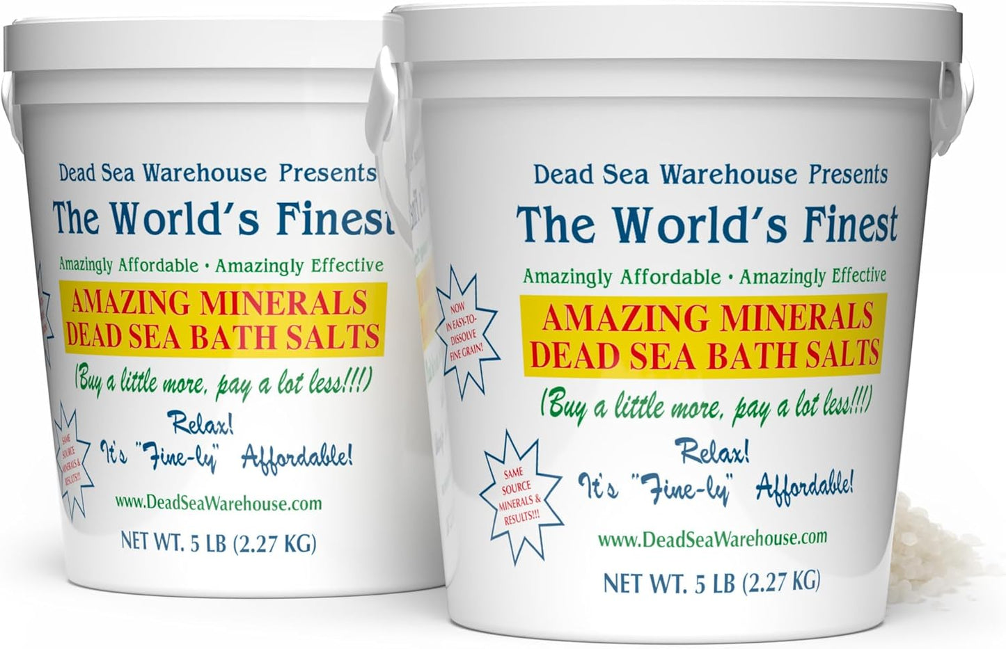 Dead Sea Salts for Soaking - 100% Mineral Bath Salts 5lbs