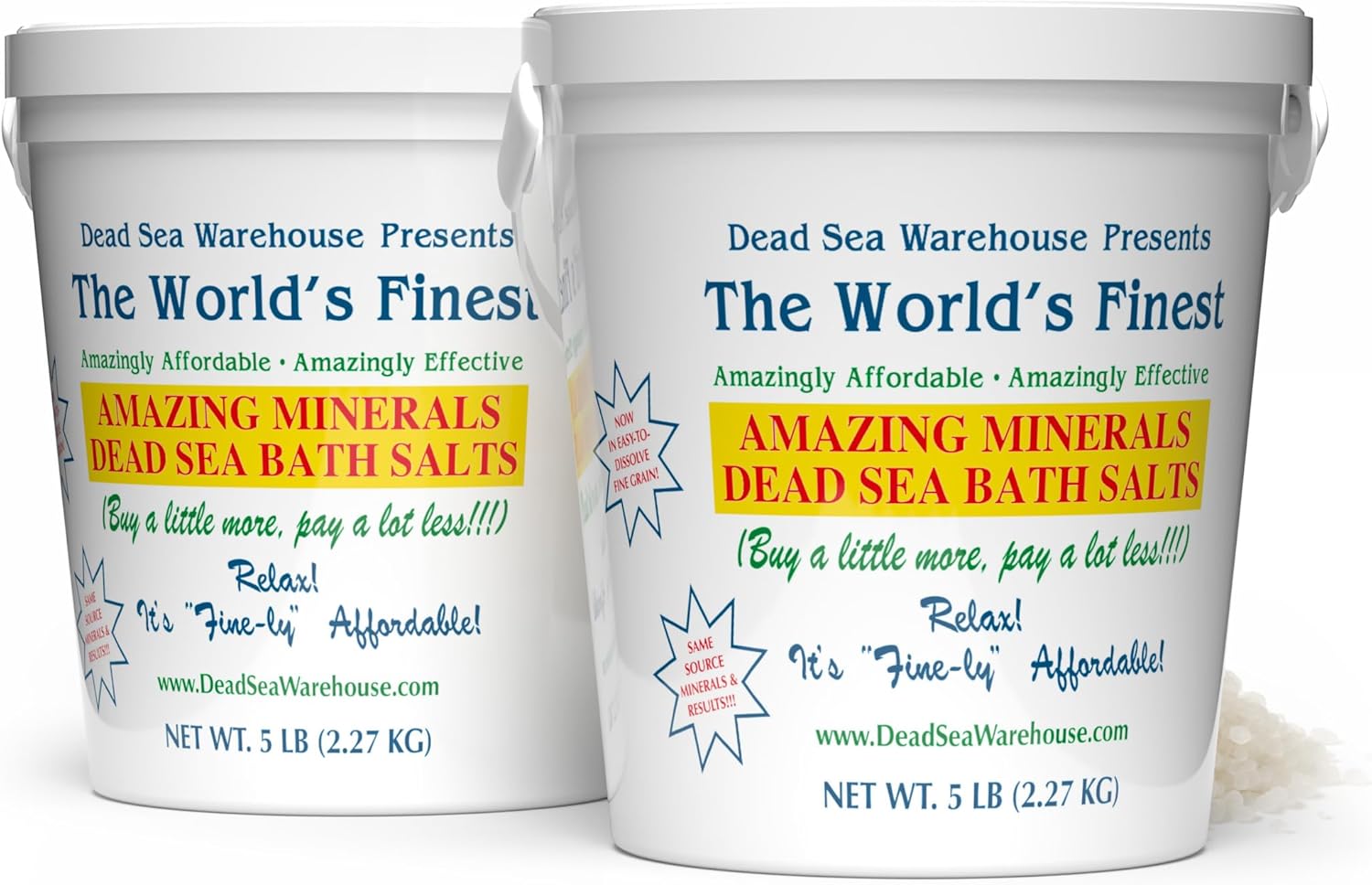 Dead Sea Salts for Soaking - 100% Mineral Bath Salts 5lbs