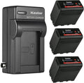 Kastar 3-Pack Battery and AC Wall Charger for Sony Camcorders