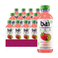 Bai Strawberry + Kiwi 12-Pack with Sugarcane Straws - Low-Calorie