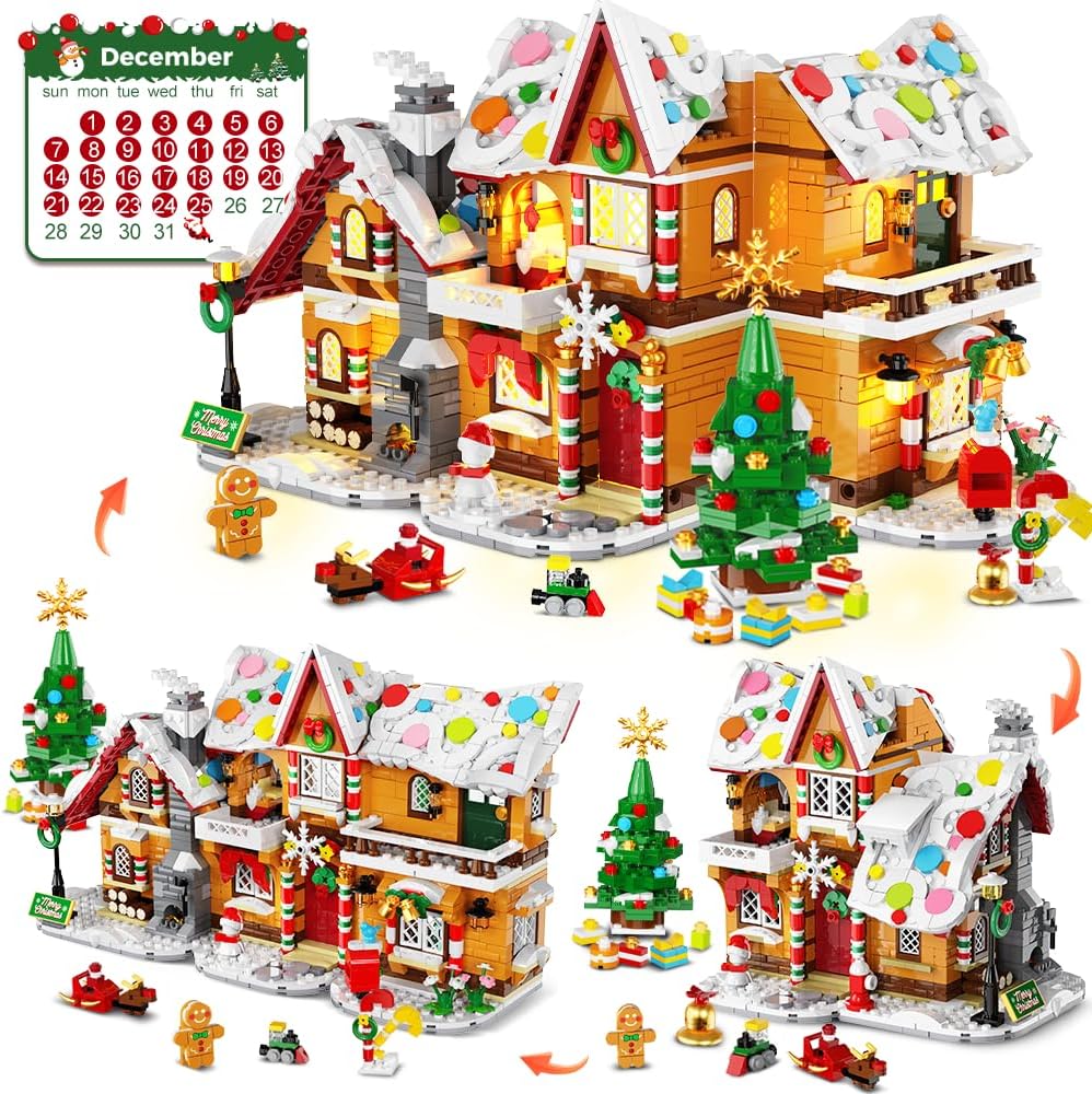 2025 Advent Calendar Gingerbread House Mini Building Set for Kids