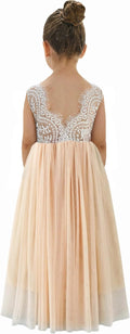 Beautiful Peony Lace Back Tutu Dress for Girls by 2Bunnies