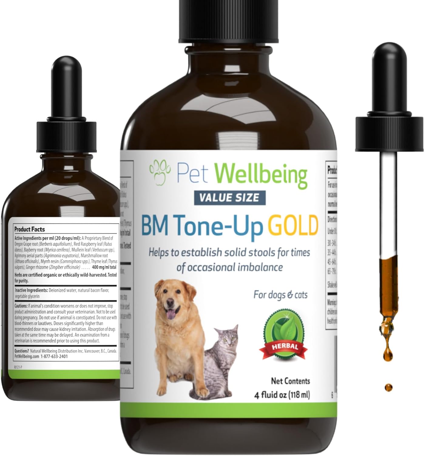 Pet Wellbeing BM Tone-Up Gold for Dogs & Cats - Digestive Support