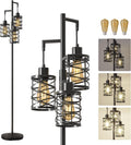 Oneach 70ft Industrial Floor Lamp - Stepless Dimmable 3-Light Tree