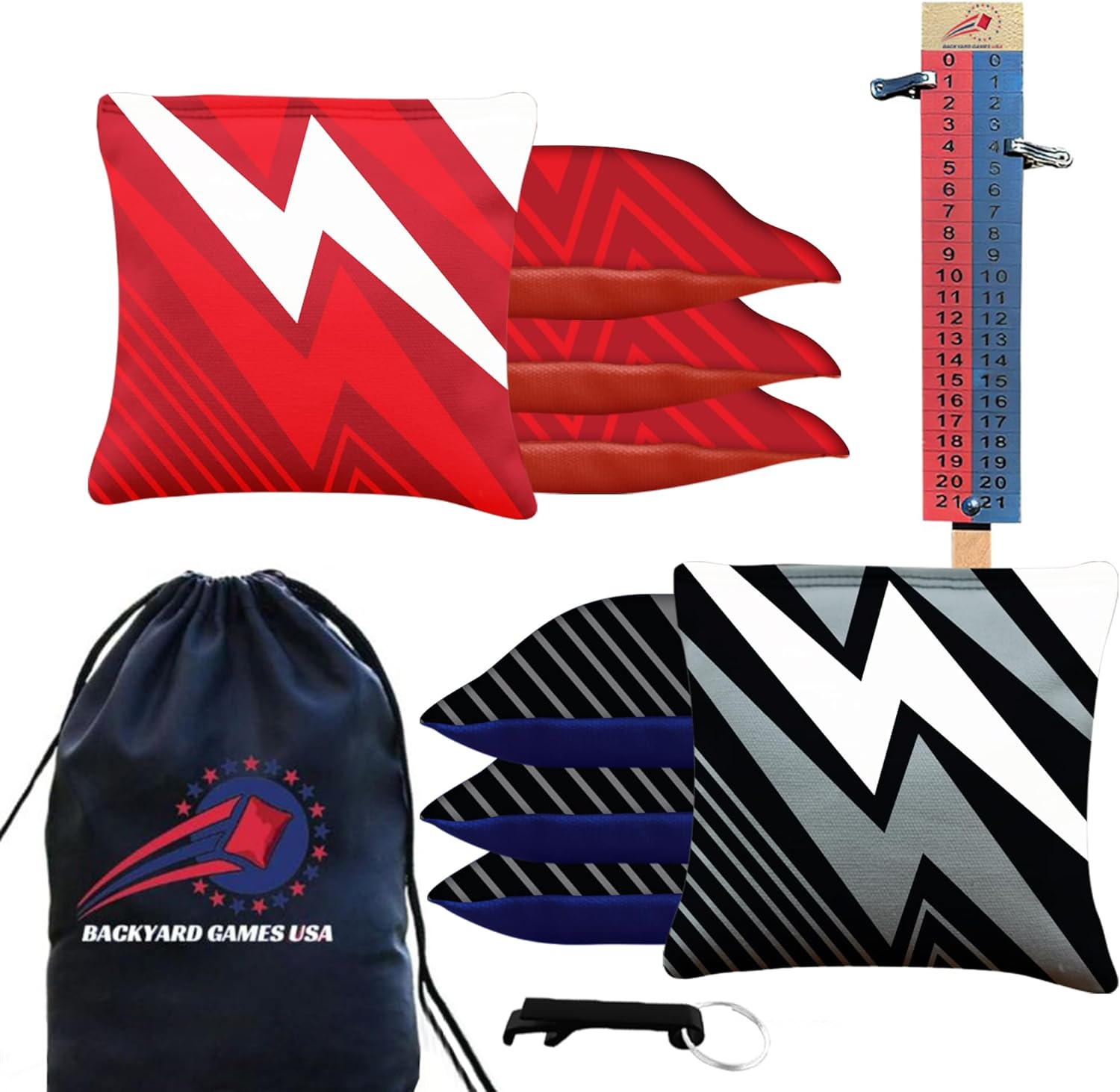 Pro Cornhole Bags Set of 8 for Tournament Play - USA Made