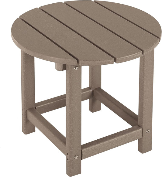 LZRS Round Adirondack Patio Side Table for Outdoor Spaces