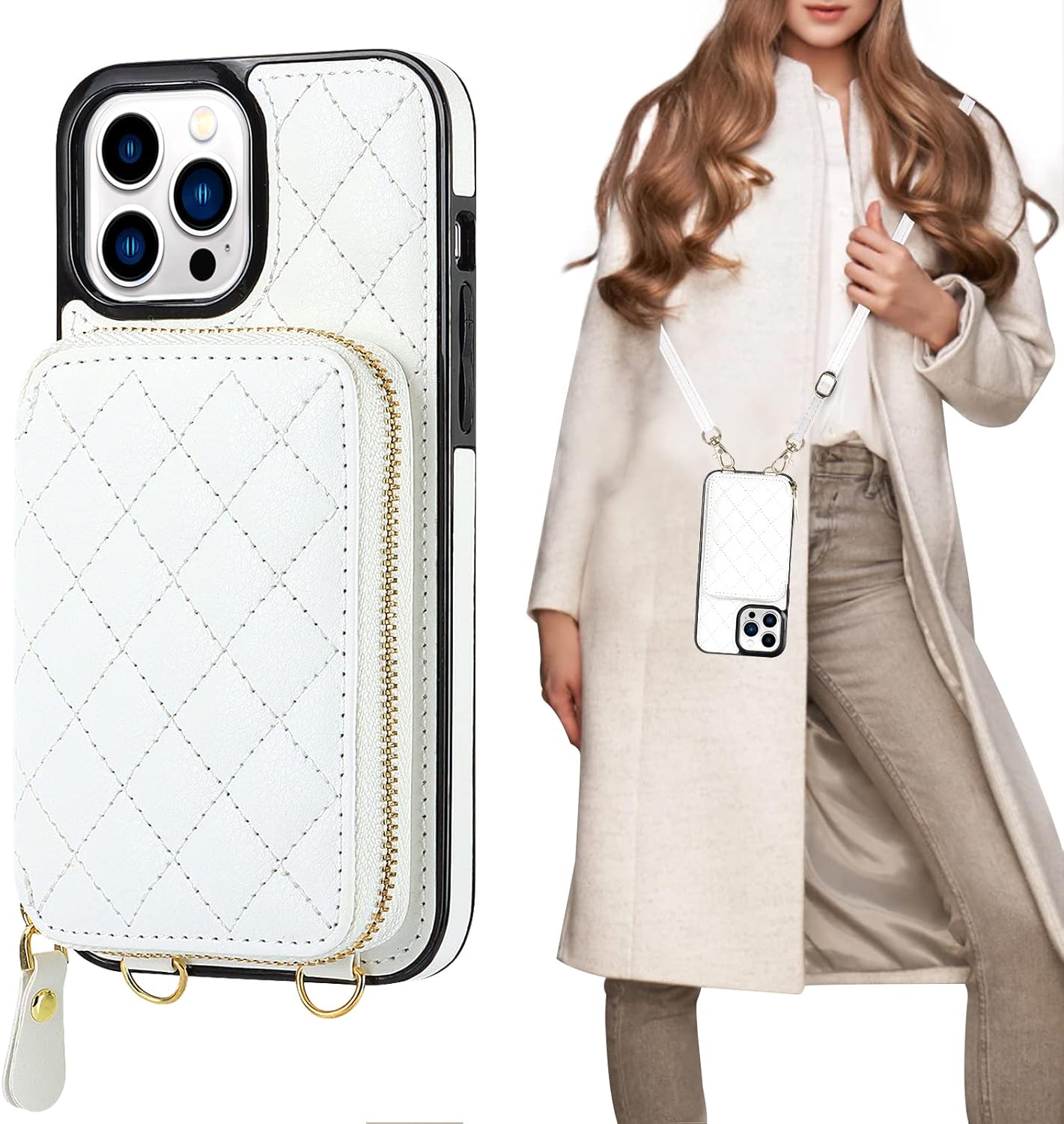 Bocasal Crossbody Wallet Case for iPhone 13 Pro Max - Stylish & Secure