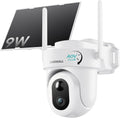 ZUMIMALL 9W Solar Security Camera 360 AOV 24/7 Recording